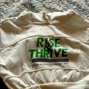 NWT White Inspirational HOODIE w
Green Print